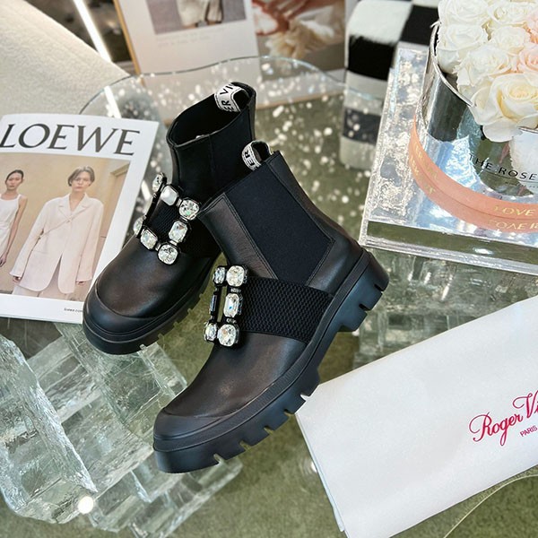 Popularity rising rapidly Roger Vivier fake Strass buckle Chelsea boots rom85302 Popularity rising rapidly Roger Vivier fake Strass buckle Chelsea boots rom85302