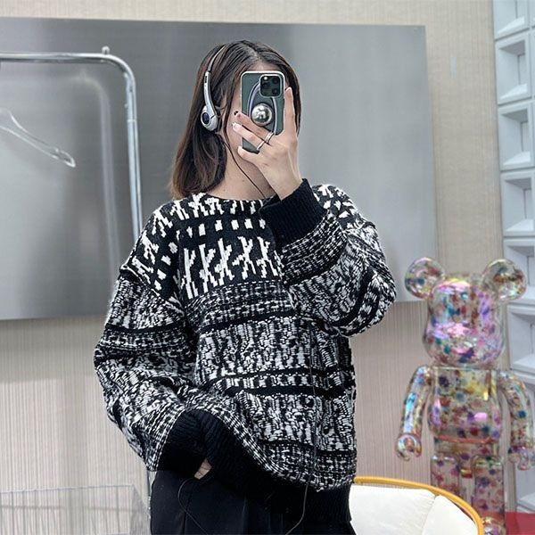 Extremely rare! Givenchy jacquard crew knit sweater replica jiv88241 Extremely rare! Givenchy jacquard crew knit sweater replica jiv88241