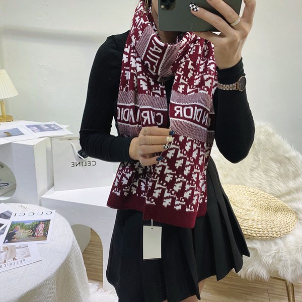 Dior 100% Cashmere Oblique Scarf Muffler Fake ded04015 Dior 100% Cashmere Oblique Scarf Muffler Fake ded04015