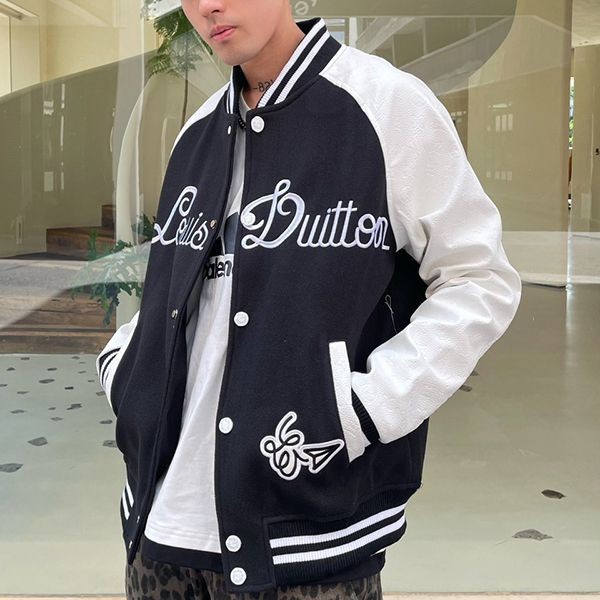 Free shipping Louis Vuitton replica blouson varsity jacket vud41102
