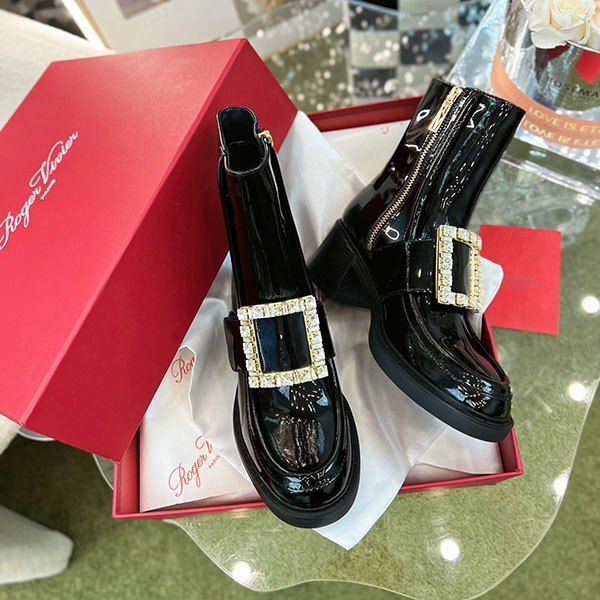 Roger Vivier VivRangers Patent Leather Boots Replica rov31712