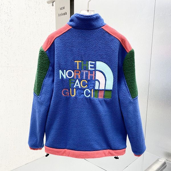 Rare collaboration North Face x Gucci fake zip jacket gug59289