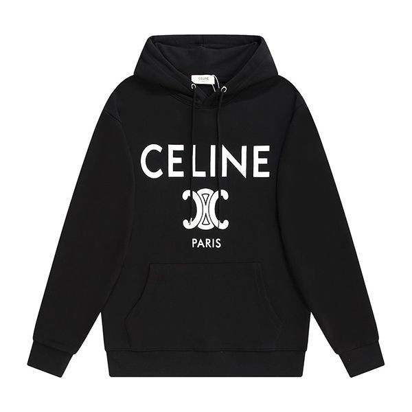 ★Japan!! Popular! Celine Sweatshirt Copy Loose Cotton Hood Logo Cep99385