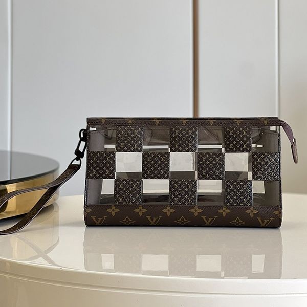 Classic Louis Vuitton Monogram Clear Pouch Handbag Replica M81588
