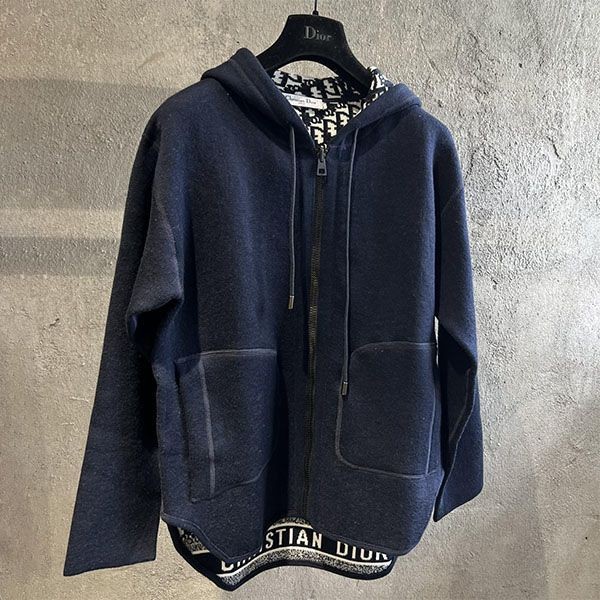 No.1 popular Dior Oblique Reversible Knit Parka fake dee82892