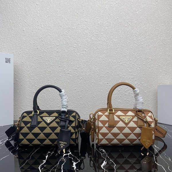 Love at first sight? Replica Prada Jacquard Fabric Top Handle Bag 1BB846 Love at first sight? Replica Prada Jacquard Fabric Top Handle Bag 1BB846