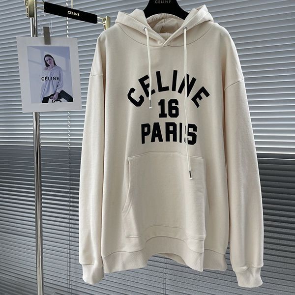 ★Popular in Japan!!★Celine 16 Cotton Fleece Hoodie Parka Fake Cec93541
