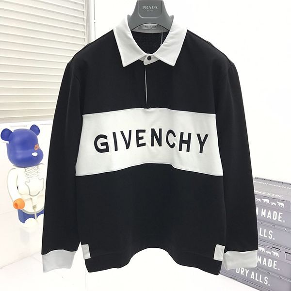 Extremely rare! Givenchy replica sweater knit black white logo jih29904 Extremely rare! Givenchy replica sweater knit black white logo jih29904