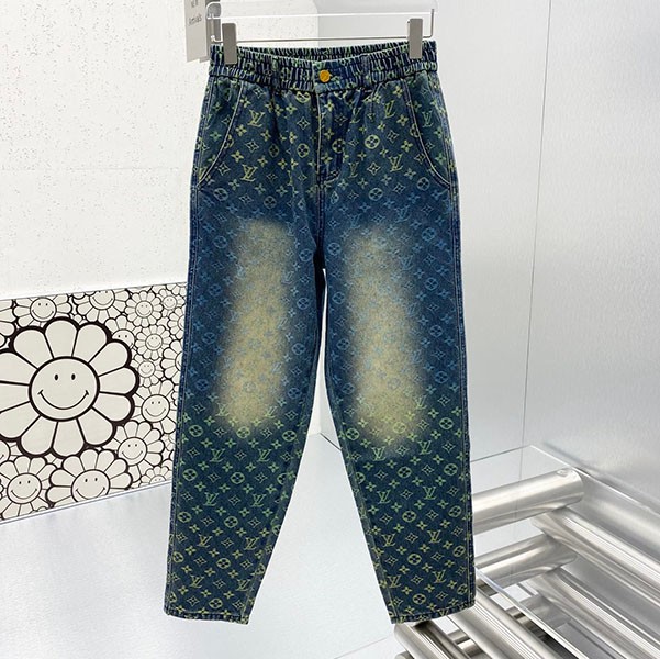 [Perfect match with sneakers! !] Louis Vuitton denim pants copy vuv96499