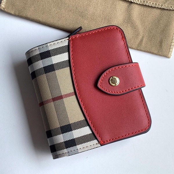 Burberry Compact Check Pattern Folding Wallet Replica Bav38433