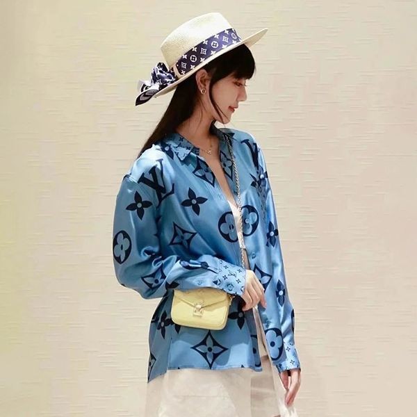 Super Hot Topic! Louis Vuitton Shirt Copy Blouse Tops 1AA9UF