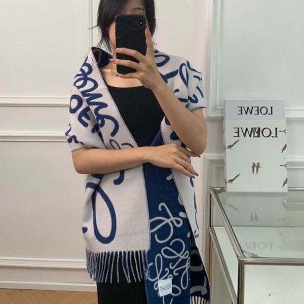 Extremely rare! Loewe wool & cashmere logo scarf loe80635 Extremely rare! Loewe wool & cashmere logo scarf loe80635