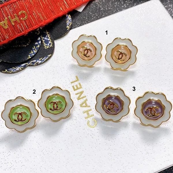 Cute Chanel CC Earrings Replica New Popular 3 Colors shu33812