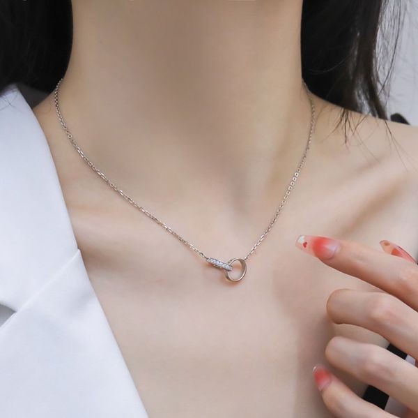 Best Price Challenge Cartier LOVE Necklace Replica White Gold kax23333