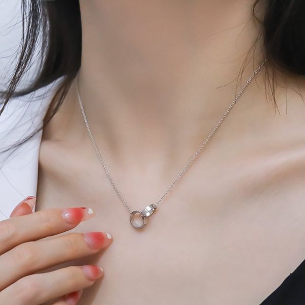 Hard to find Cartier LOVE necklace replica in white gold kac71114