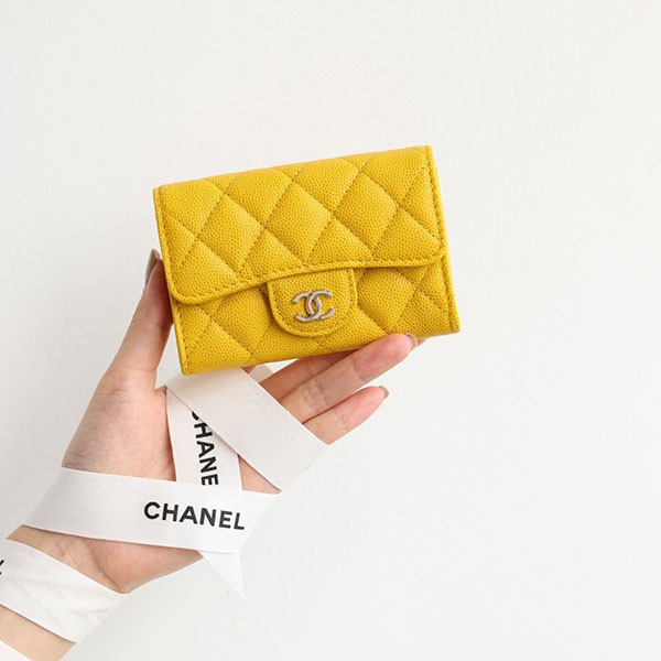 Extremely rare! Chanel Gold Coco Mark Logo Card Case Replica shw34861