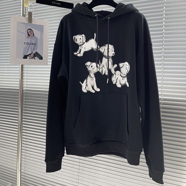 Celine Artist Print Melton Cotton Hoodie for Men, Rare Color, Cem46126