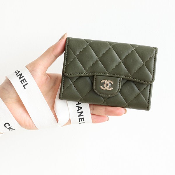Rare Chanel Gold Coco Mark Logo Card Case Replica shz61091