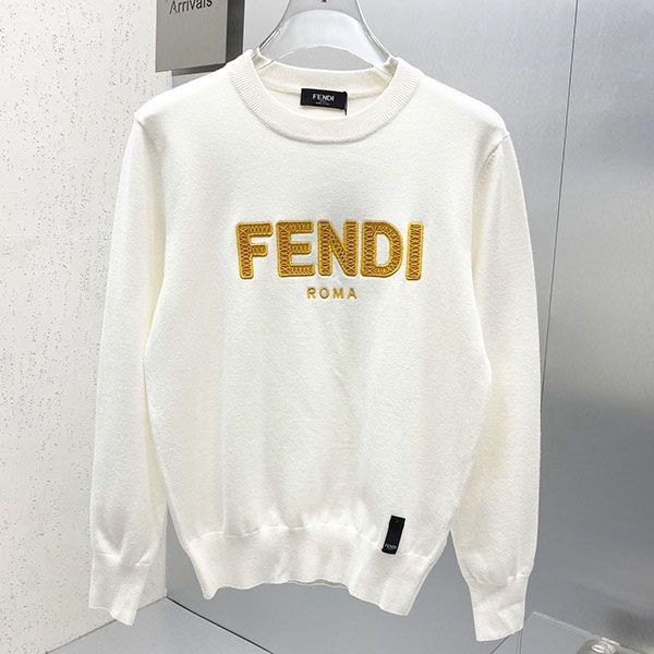 Popularity rising Fendi logo wool sweater fake fek86980 Popularity rising Fendi logo wool sweater fake fek86980