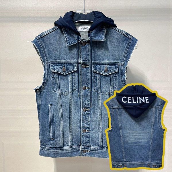 Rare Celine Washed Denim Trucker Jacket Replica Ced71542
