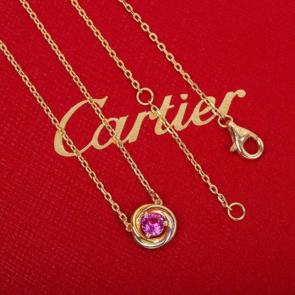 Very popular: Replica Cartier Trinity necklace with diamonds kac75628