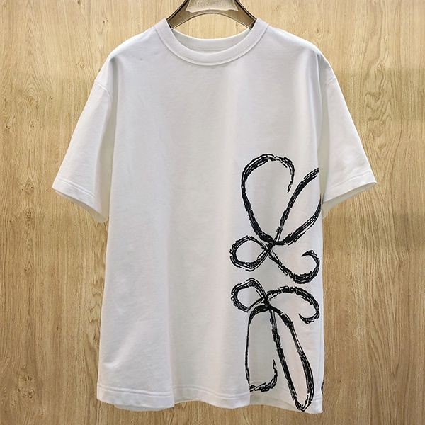 Extremely rare! Loewe Anagram Logo Cotton Short Sleeve T-Shirt Replica loy21996