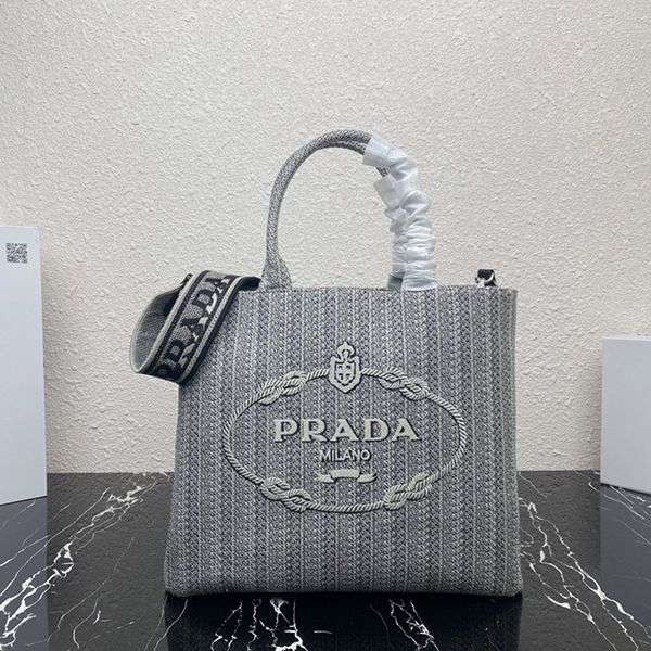 [Popular] Prada Replica Embroidered Tote Bag 1BA341