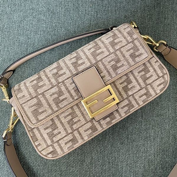 Cute Fendi Midi Replica Baguette FF Fabric Bag Fake fei17673 Cute Fendi Midi Replica Baguette FF Fabric Bag Fake fei17673