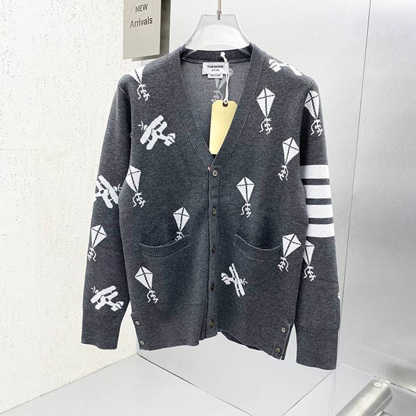 ☆Super popular☆Thom Browne fake Donegal contrast 4-bar cardigan tok18602 ☆Super popular☆Thom Browne fake Donegal contrast 4-bar cardigan tok18602