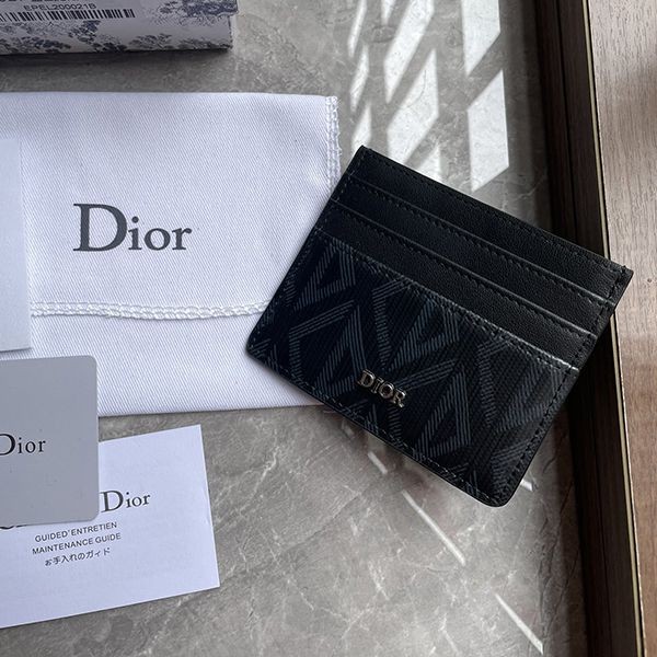 Very popular!! New color Dior card holder replica CDDiamond canvas business card holder 2ESCH135DCO_H110 dez85923