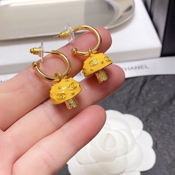 New color ☆ Rare Chanel mushroom earrings replica shp33573