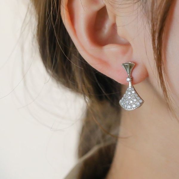 Sold out Bulgari Diva Dream Earrings in White Gold Replica Bum63805