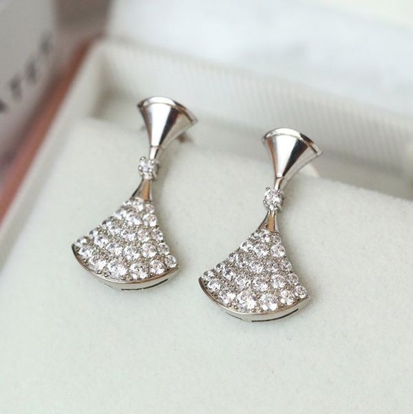 Sold out Bulgari Diva Dream Earrings in White Gold Replica Bum63805