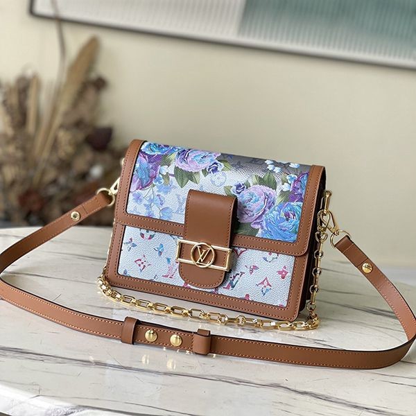Love at first sight? Louis Vuitton Dauphine MM Shoulder Bag Replica Floral Pattern M21266 Love at first sight? Louis Vuitton Dauphine MM Shoulder Bag Replica Floral Pattern M21266