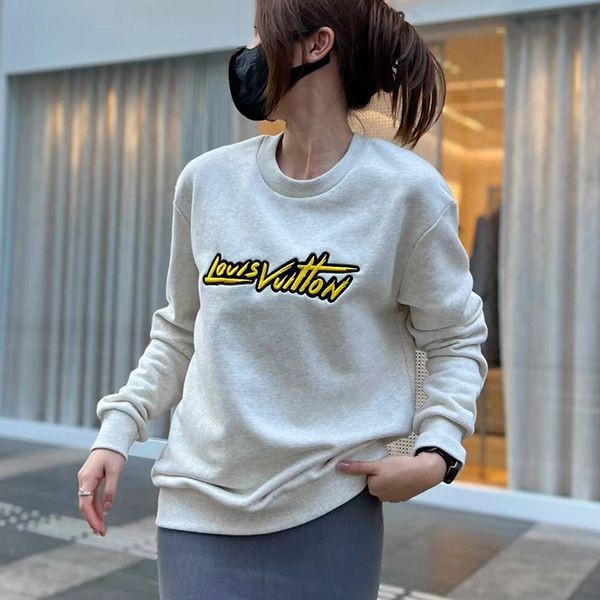 Classic Louis Vuitton sweatshirt white top logo fake vuu54200