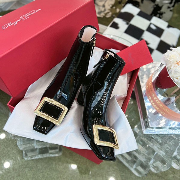 Roger Vivier Viv In The City Leather Ankle Boots Replica roo98970 Roger Vivier Viv In The City Leather Ankle Boots Replica roo98970