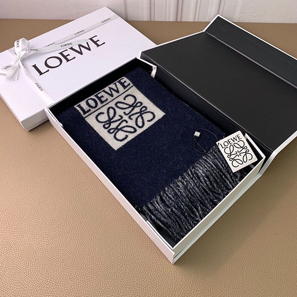 Rare Loewe Anagram Scarf Replica (Wool & Cashmere) loc79792