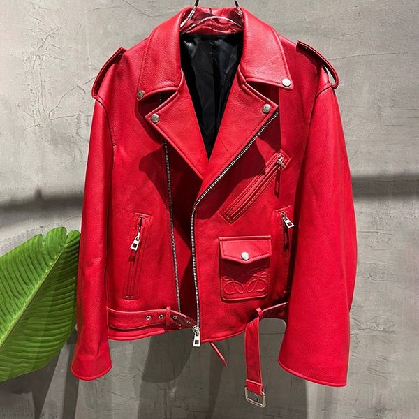 Eye-catching color Loewe biker jacket replica rider jacket lou16695
