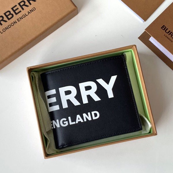 Burberry Logo Print Compact Bi-fold Wallet Replica Bau53116