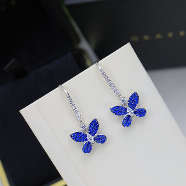 ★Popular in Japan! Graff Pavé Butterfly Diamond Drop Earrings Replica gud10281