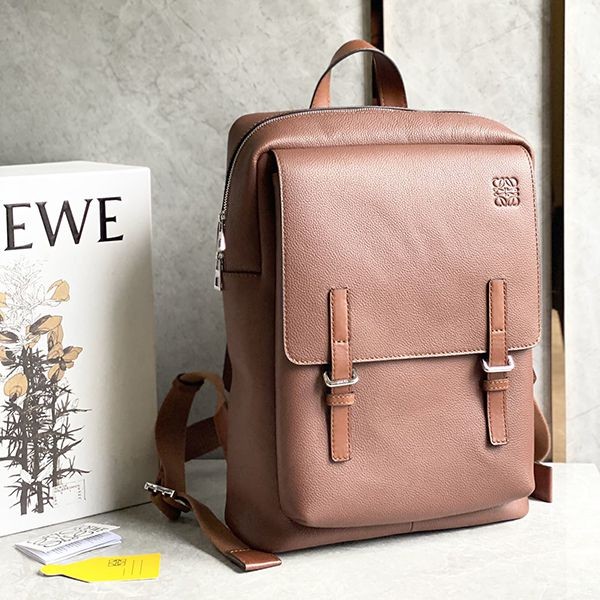 ☆Super popular☆Loewe military backpack replica soft grain calfskin loa75254