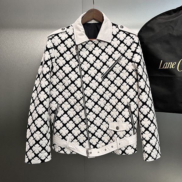 Very popular!! New color Chrome Hearts leather jacket CH copy Kub88796 Very popular!! New color Chrome Hearts leather jacket CH copy Kub88796