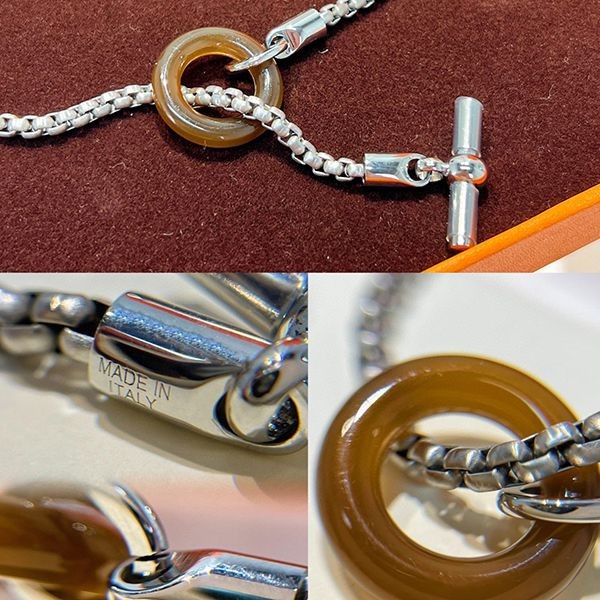 Hermes Silver Bracelet Replica Horn Ring eru36251