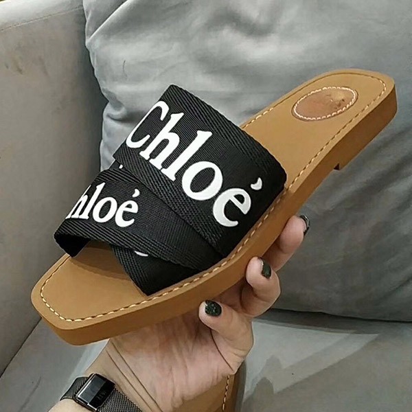 Chloe "woody" flat mules replica CHC22U188Z3001