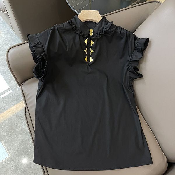 Hard to find Louis Vuitton frilled blouse, ruffled top, short sleeves, fake 1A5M05 Hard to find Louis Vuitton frilled blouse, ruffled top, short sleeves, fake 1A5M05