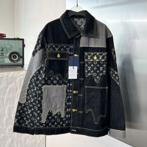 Louis Vuitton denim jacket replica vuh53694