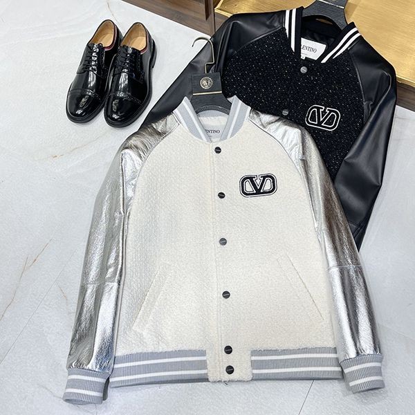 Popular all over the world? Valentino fake spike wool leather bomber jacket 2 colors Vuh34103 Popular all over the world? Valentino fake spike wool leather bomber jacket 2 colors Vuh34103