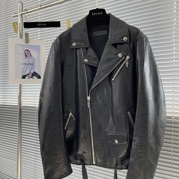 Chrome Hearts Replica JJ DEAN Leather Jacket CH Shipping Included Kuv92284