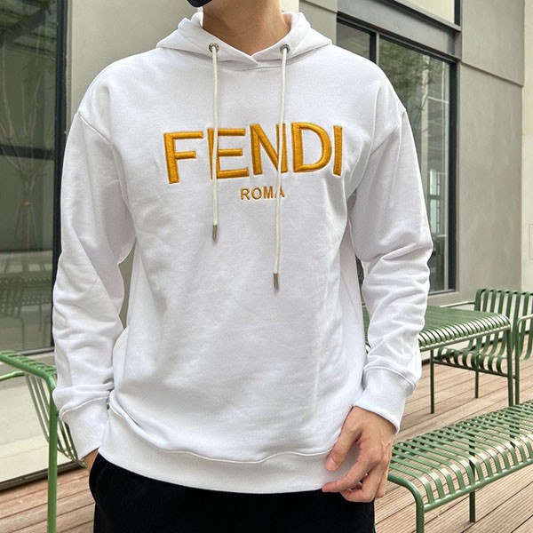 Fendi replica ROMA logo embroidered hoodie feo09760 Fendi replica ROMA logo embroidered hoodie feo09760