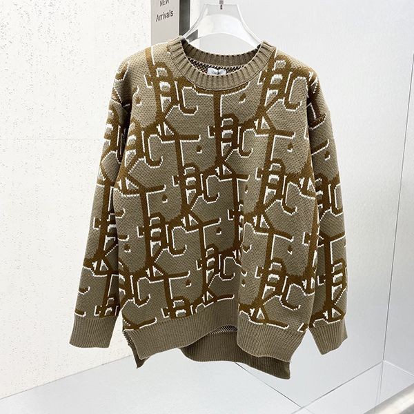 Eye-catching color Dior oversized sweater fake cashmere jacquard dem96195